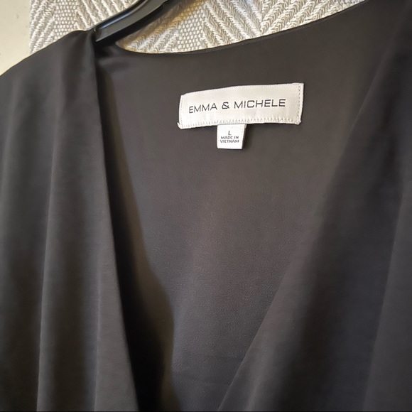 Emma & Michele Black Side Tie Dress - Picture 4 of 4